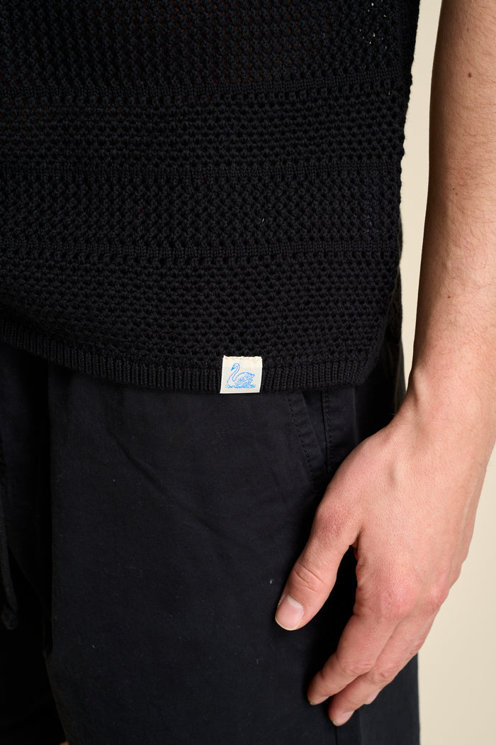 Merz b. short-sleeved knitted shirt Schwanen | M11 Shop