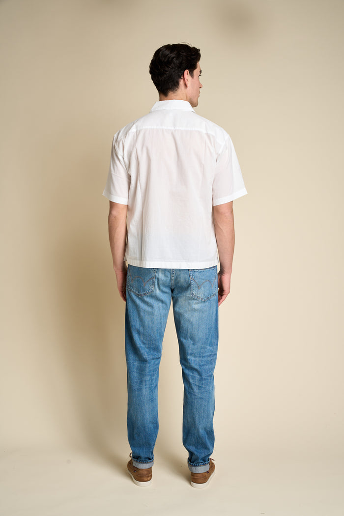 Merz b. organic cotton short-sleeved shirt Schwanen | M11 Shop