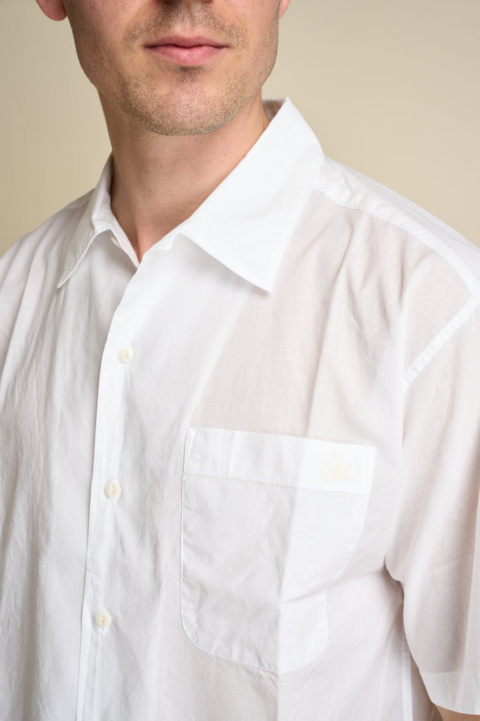 Merz b. organic cotton short-sleeved shirt Schwanen | M11 Shop