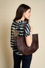 Borsa grande in pelle intrecciata Palme | M11 Shop