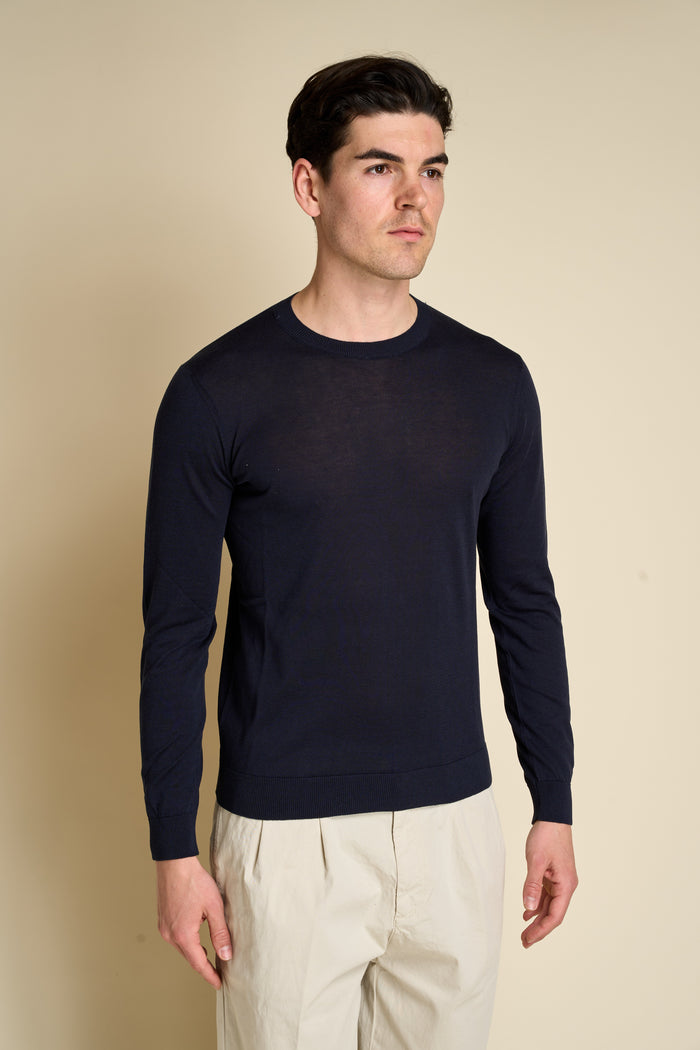 Girocollo maniche lunghe misto cotone seta Masq | M11 Shop