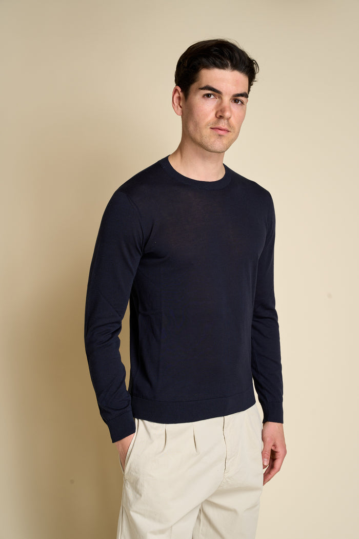 Girocollo maniche lunghe misto cotone seta Masq | M11 Shop