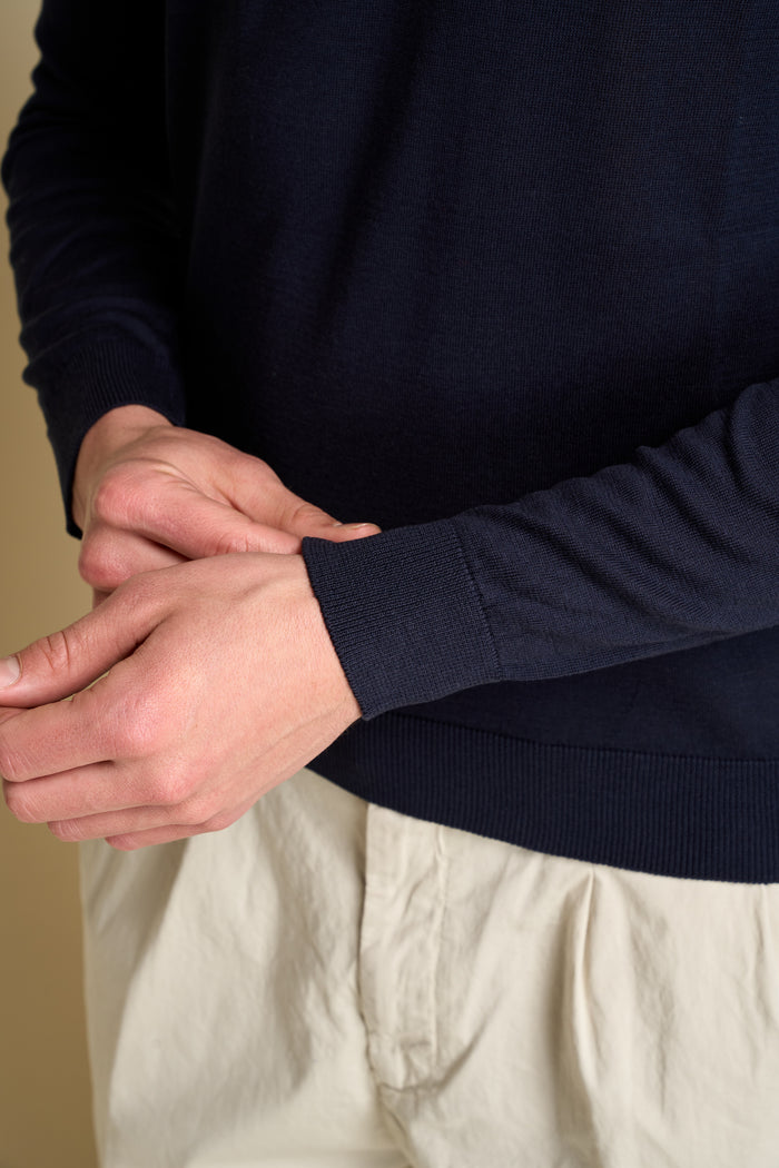 Girocollo maniche lunghe misto cotone seta Masq | M11 Shop