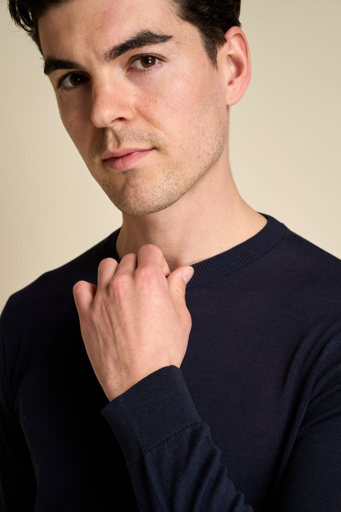 Girocollo maniche lunghe misto cotone seta Masq | M11 Shop