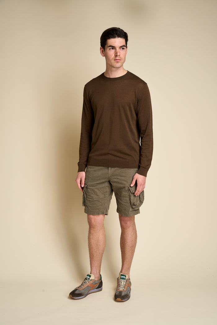 Girocollo maniche lunghe misto cotone seta Masq | M11 Shop