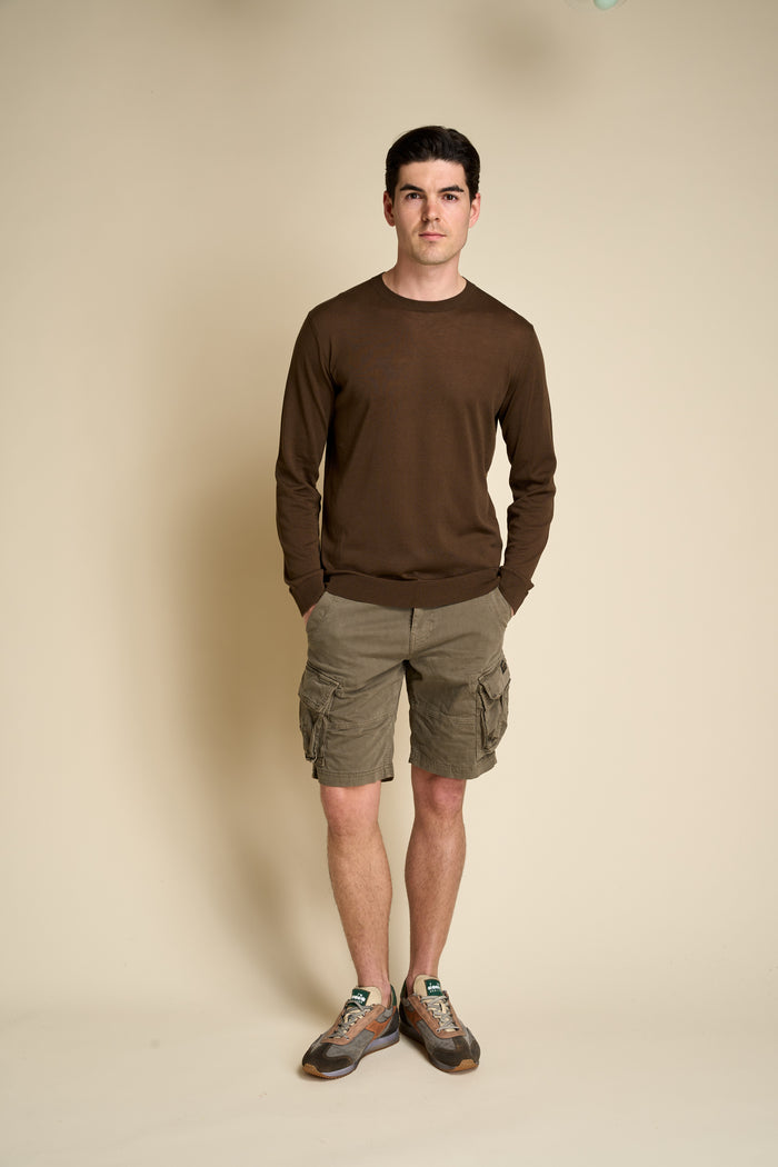 Girocollo maniche lunghe misto cotone seta Masq | M11 Shop