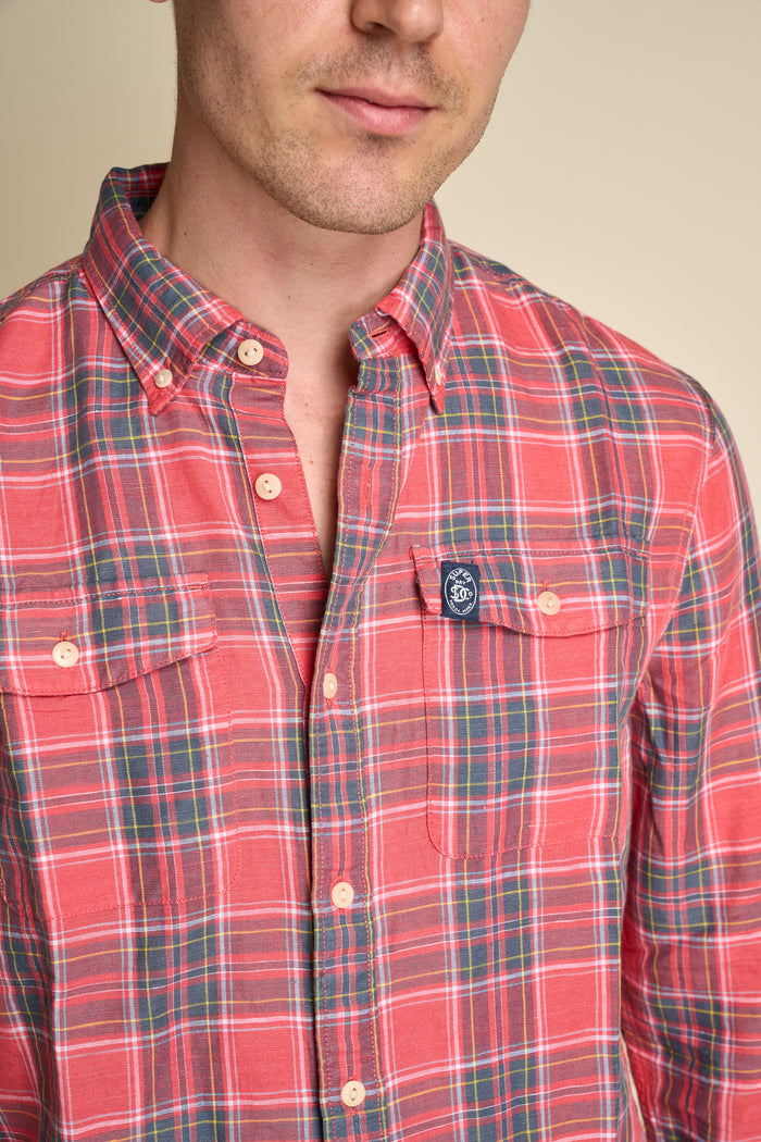 Superdry Linen Check Shirt | M11 Shop