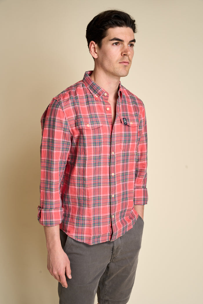 Superdry Linen Check Shirt | M11 Shop