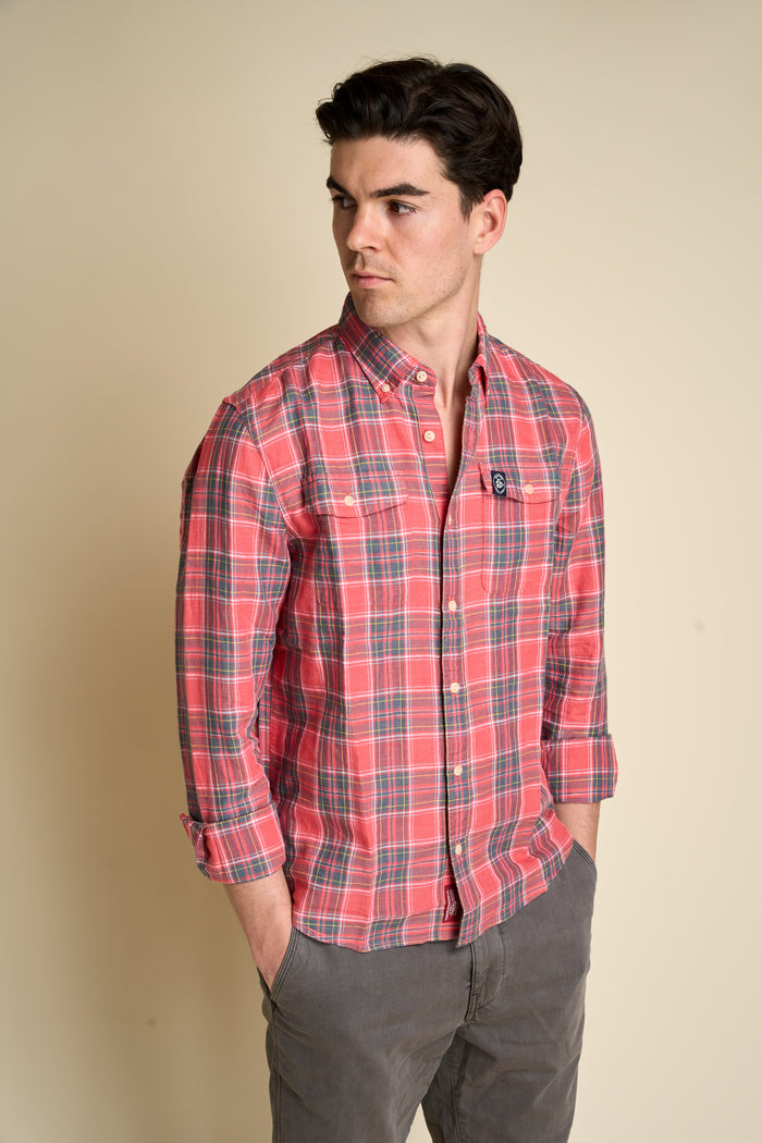 Superdry Linen Check Shirt | M11 Shop