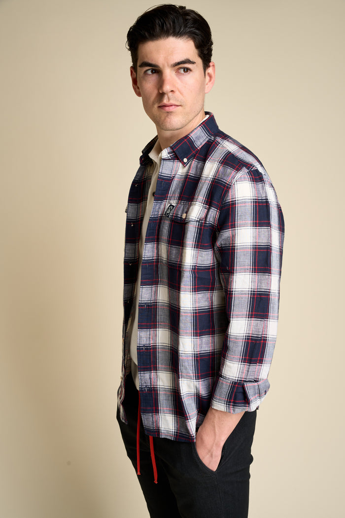 Superdry Linen Check Shirt | M11 Shop
