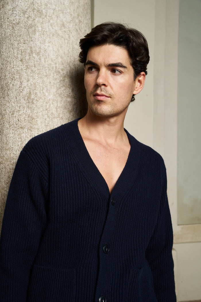 Cardigan in lana merino misto cashmere Merz b. Schwanen | M11 Shop