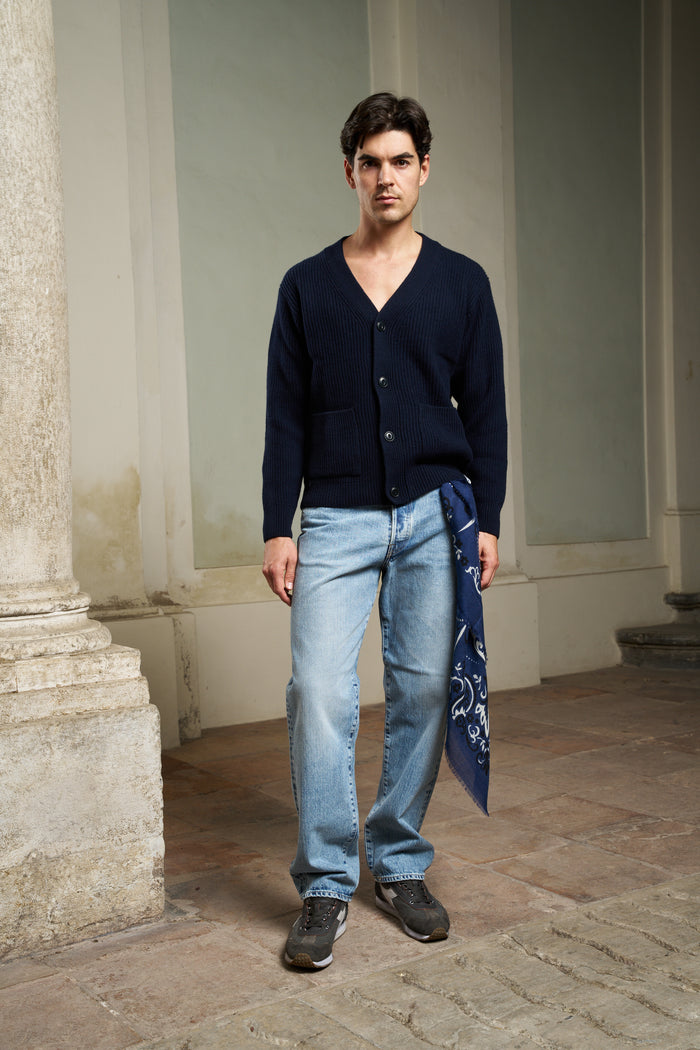 Cardigan in lana merino misto cashmere Merz b. Schwanen | M11 Shop