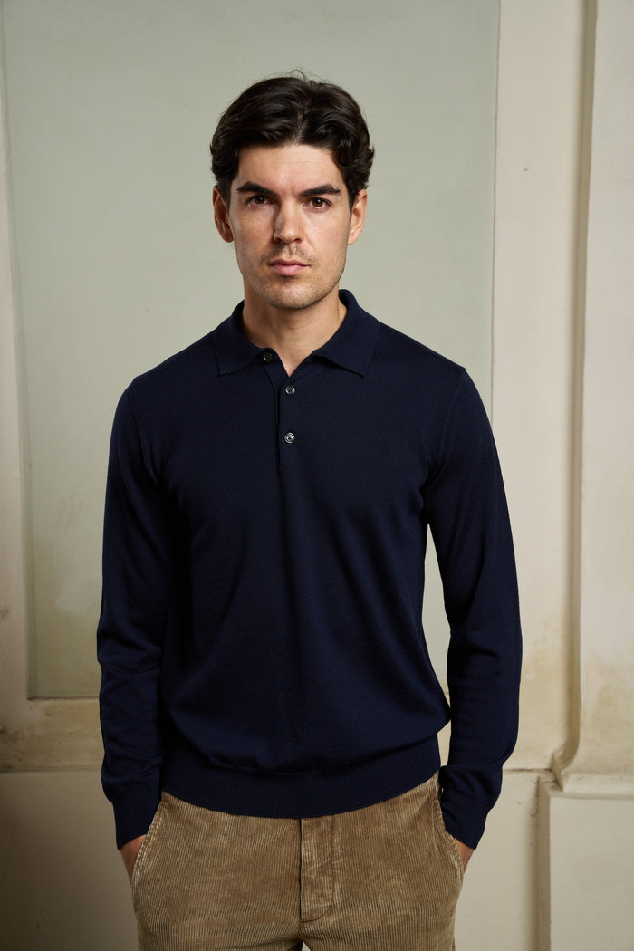 Polo con bottini 100% lana merino Masq | M11 Shop