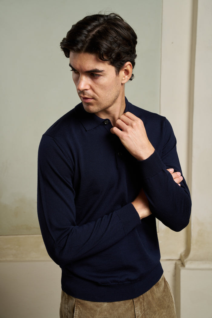 Polo con bottini 100% lana merino Masq | M11 Shop