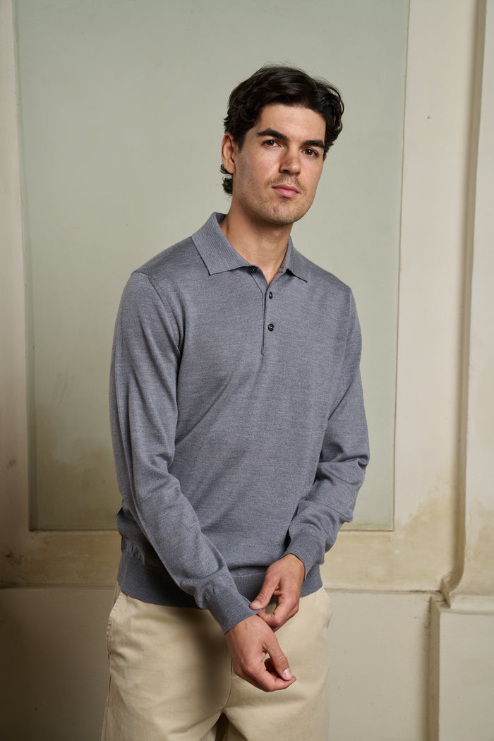 Polo con bottini 100% lana merino Masq | M11 Shop