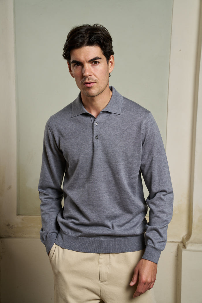 Polo con bottini 100% lana merino Masq | M11 Shop