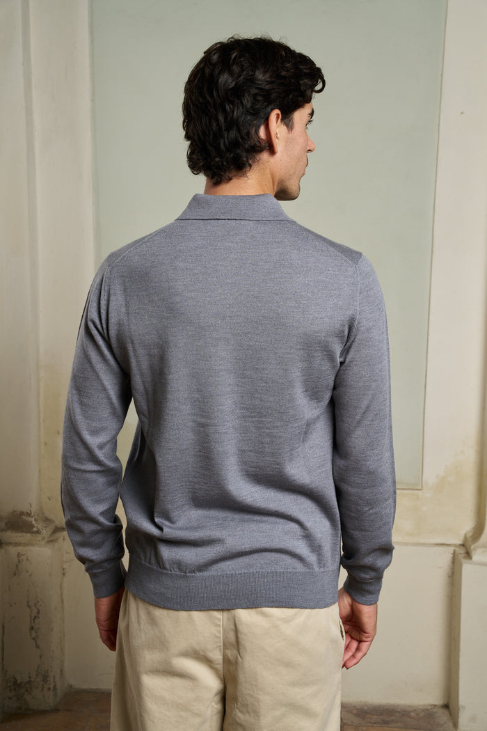 Polo con bottini 100% lana merino Masq | M11 Shop