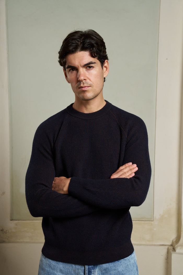 Maglia girocollo a coste lana Masq | M11 Shop
