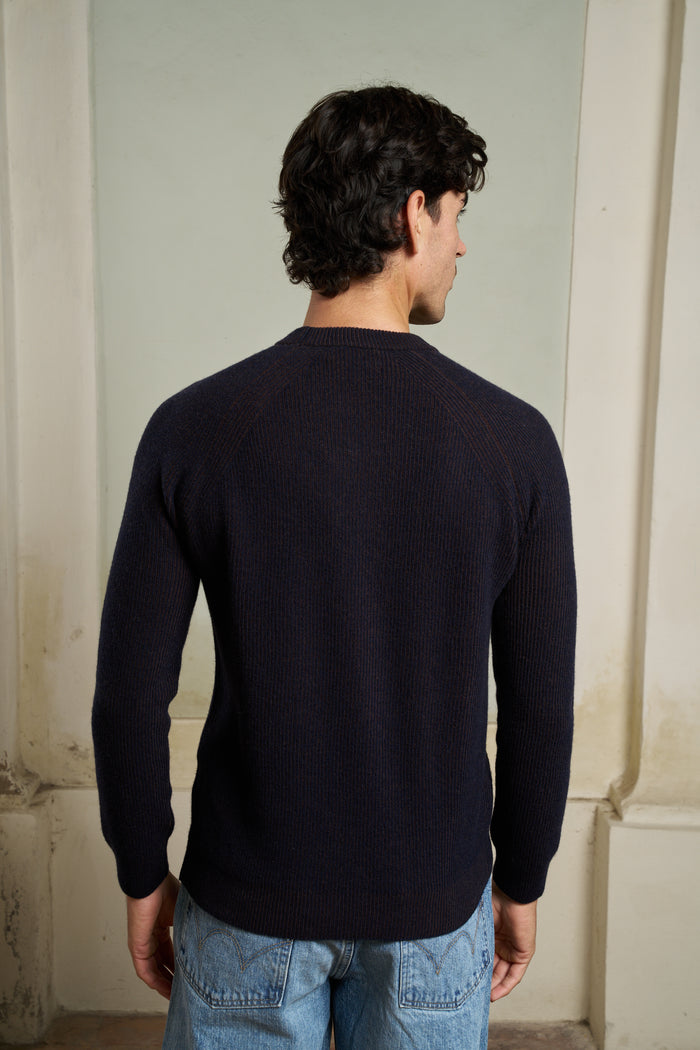 Maglia girocollo a coste lana Masq | M11 Shop