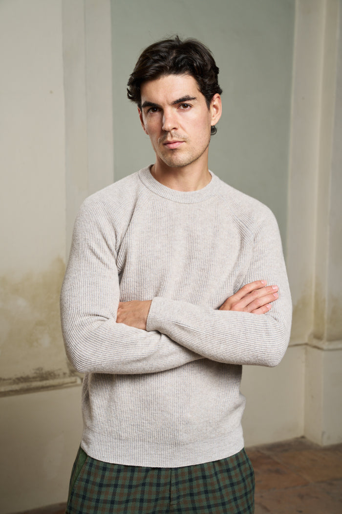 Maglia girocollo a coste lana Masq | M11 Shop