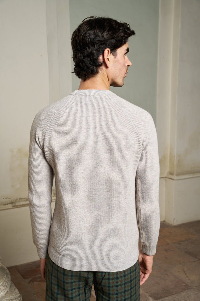 Maglia girocollo a coste lana Masq | M11 Shop