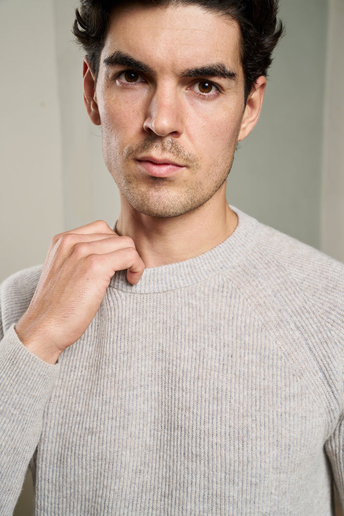 Maglia girocollo a coste lana Masq | M11 Shop