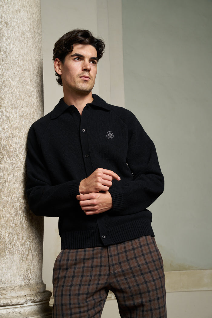 Maglione Uomo Con Zip Les Umes - Cardigan In Maglia Morbida, Collo Alto E Tasche, Perfetto Per L'Inverno