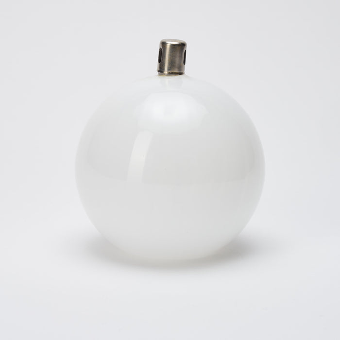Bazar de Luxe White Striped Sphere Oil Lamp | M11 Shop