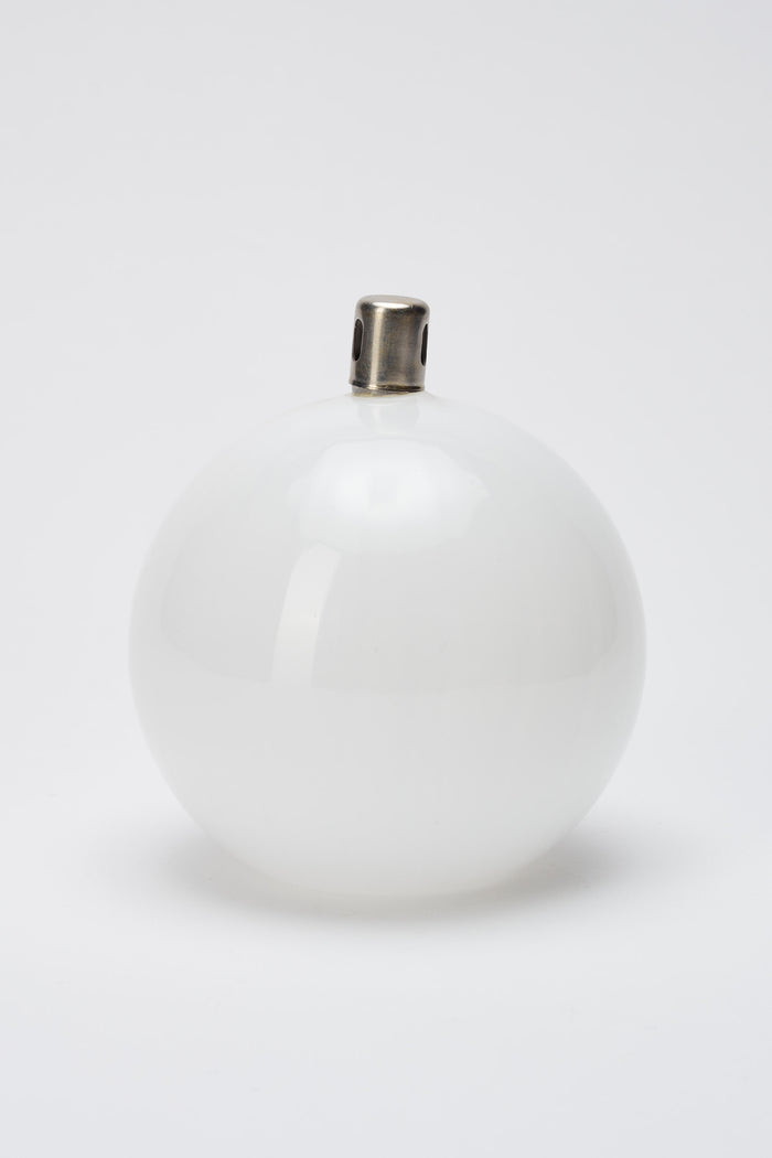 Bazar de Luxe White Striped Sphere Oil Lamp | M11 Shop