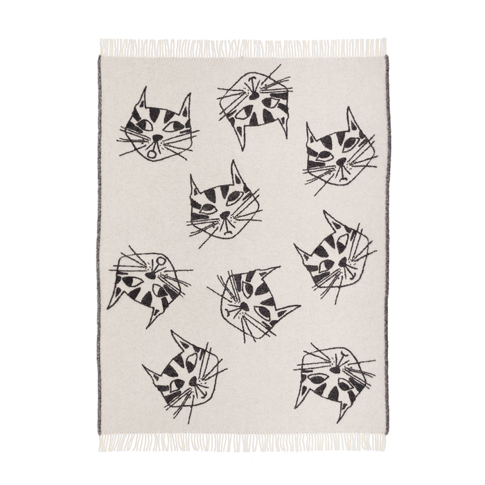 Cats all olive wool plaid Helen B | M11 Shop