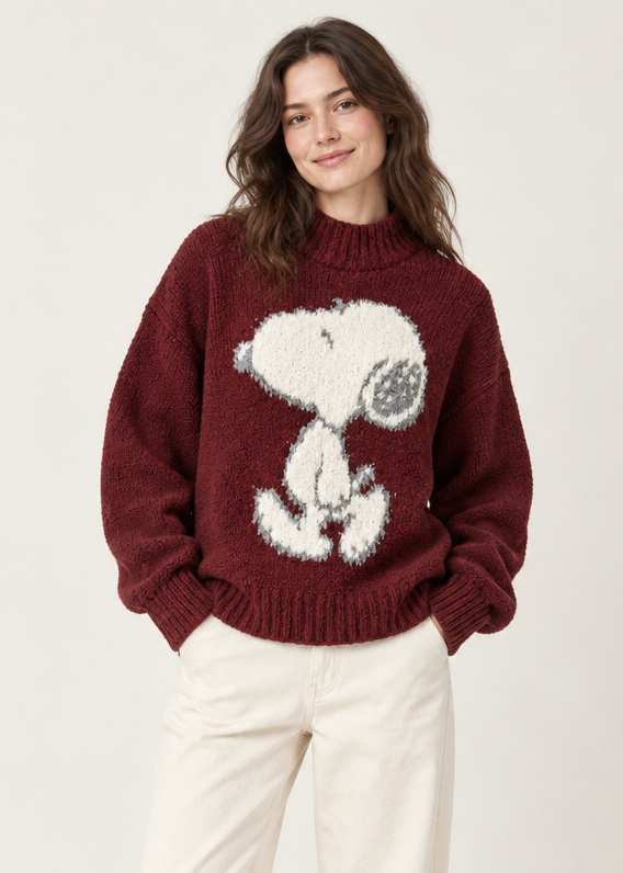Maglione a girocollo Snoopy Princess goes Hollywood | M11 Shop