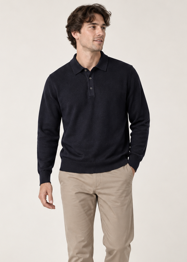 Polo con bottoni 100% lana vergine The Pull - The Pull | M11 Shop