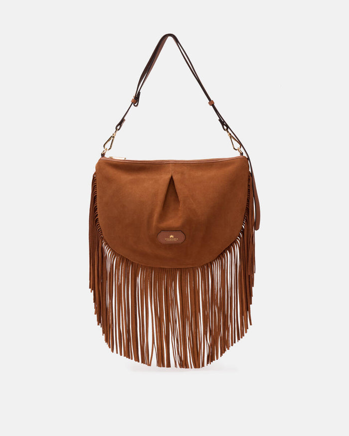 Emma maxi folk con frange scamosciata Cuoieria Fiorentina | M11 Shop