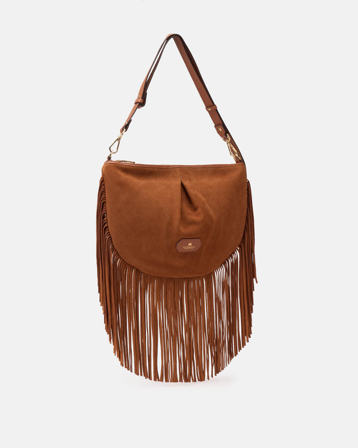 Emma maxi folk con frange scamosciata Cuoieria Fiorentina | M11 Shop
