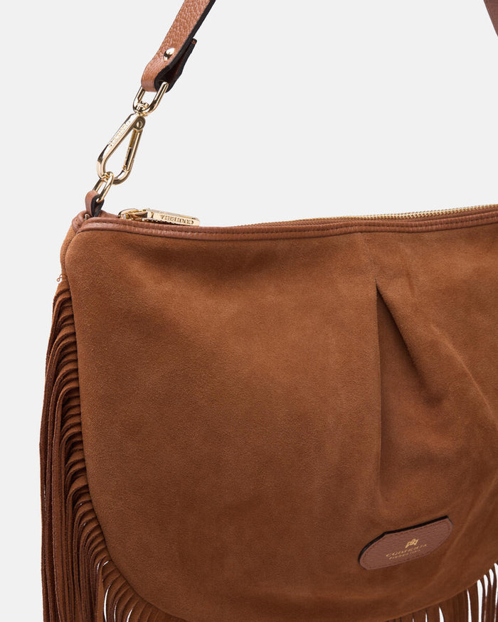 Emma mini folk con frange scamosciata Cuoieria Fiorentina | M11 Shop