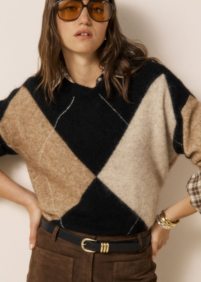 Maglione da donna in mohair jacquard Marthy Hartford | M11 Shop