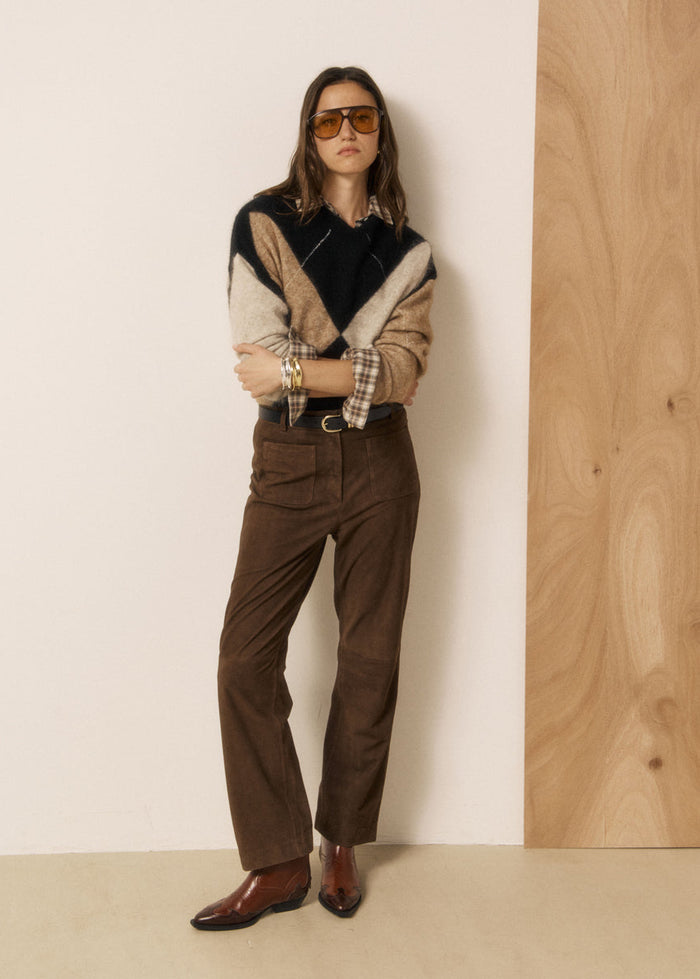 Maglione da donna in mohair jacquard Marthy Hartford | M11 Shop