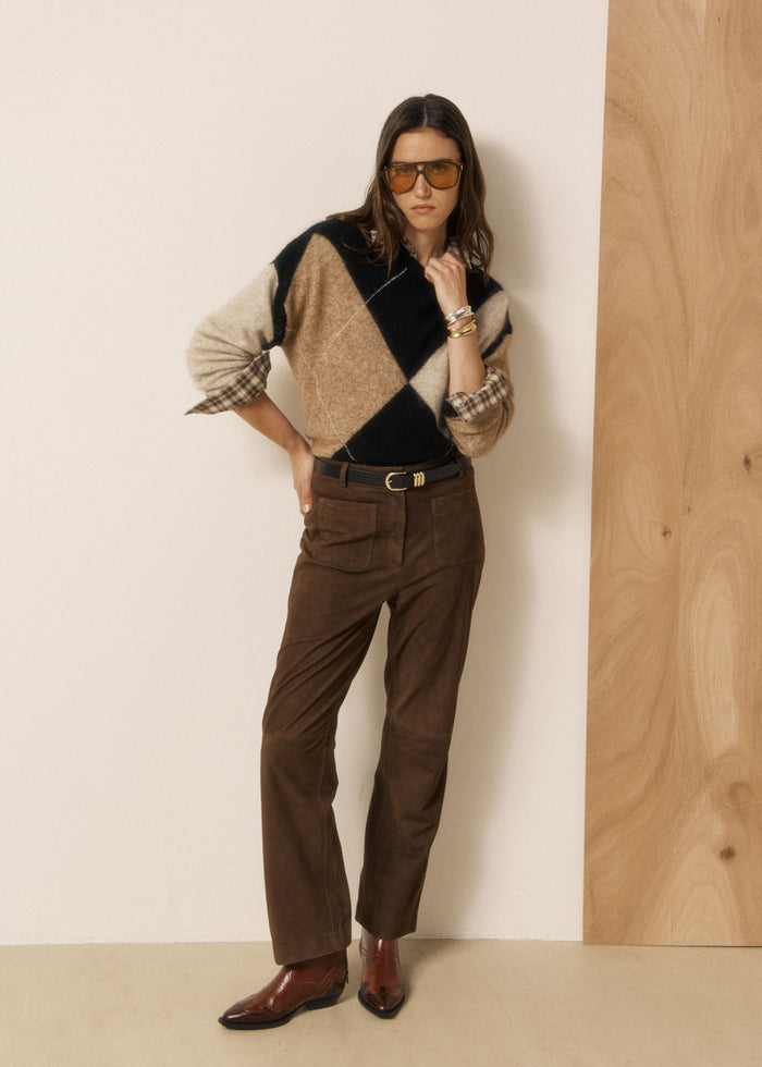 Maglione da donna in mohair jacquard Marthy Hartford | M11 Shop