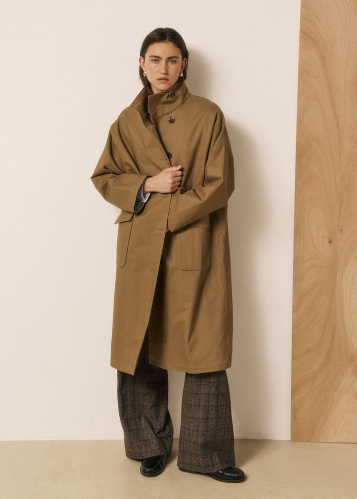Cappotto da donna in gabardine di cotone idrorepellente Vito Hartford | M11 Shop