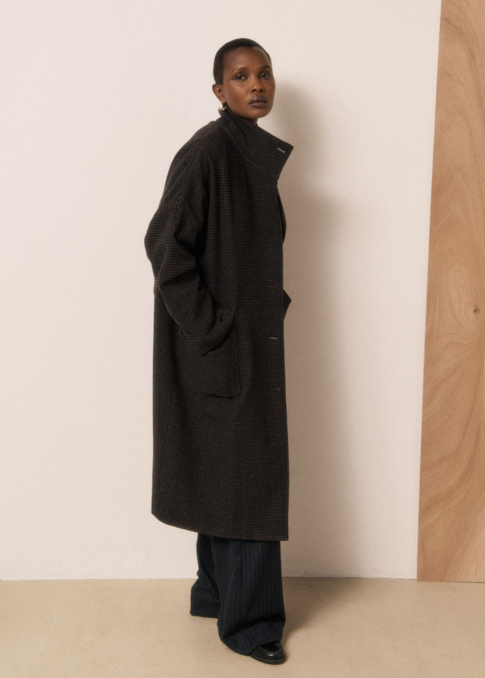 Cappotto da donna in tweed pied-de-poule Vito Hartford | M11 Shop