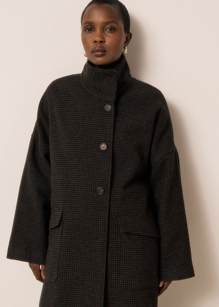 Cappotto da donna in tweed pied-de-poule Vito Hartford | M11 Shop
