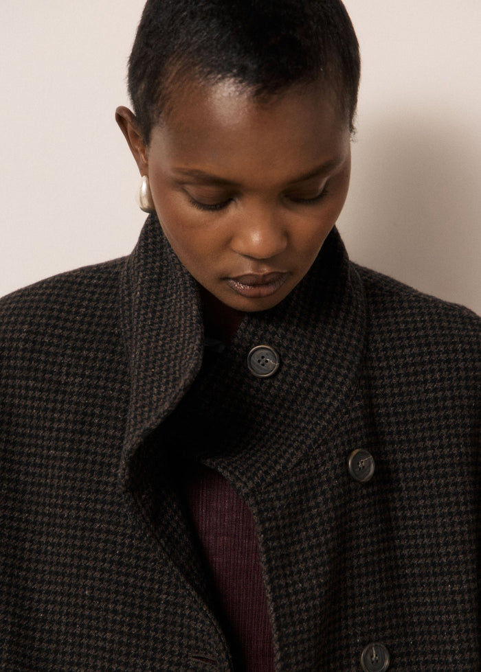 Cappotto da donna in tweed pied-de-poule Vito Hartford | M11 Shop