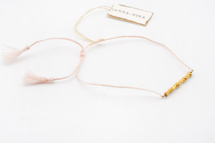 Anna + Nina Gold-Plated Thread and Bone Bracelet | M11 Shop
