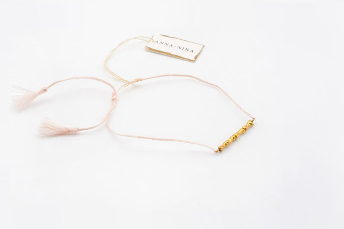 Anna + Nina Gold-Plated Thread and Bone Bracelet | M11 Shop