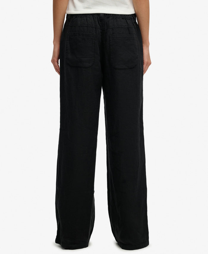 Pantaloni in lino a vita bassa Superdry | M11 Shop