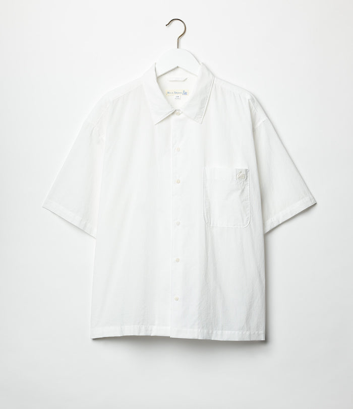 Merz b. organic cotton short-sleeved shirt Schwanen | M11 Shop