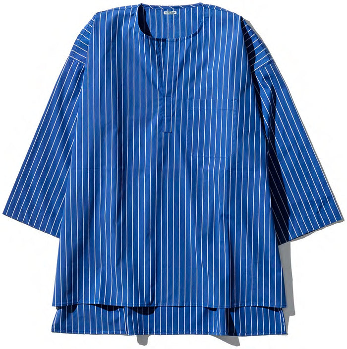 Camicia girocollo a righe in cotone Puebco - Camicie | M11 Shop