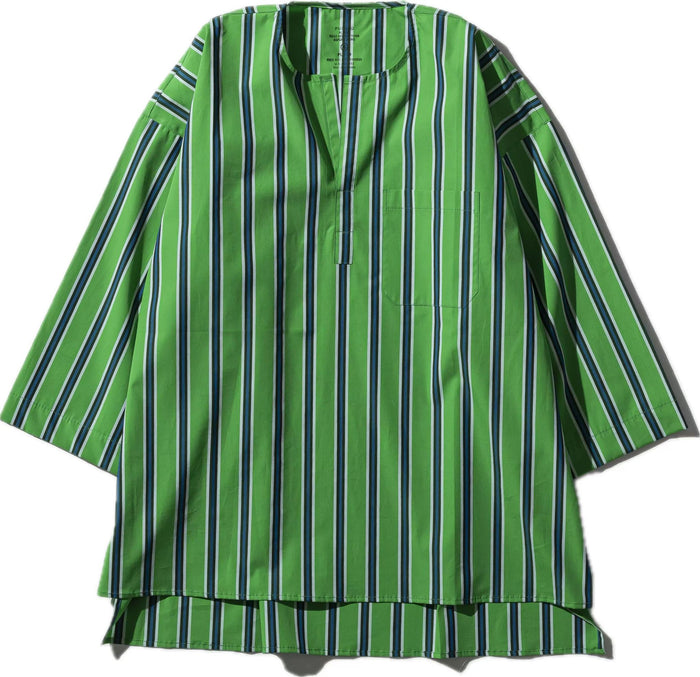 Camicia girocollo a righe in cotone Puebco | M11 Shop