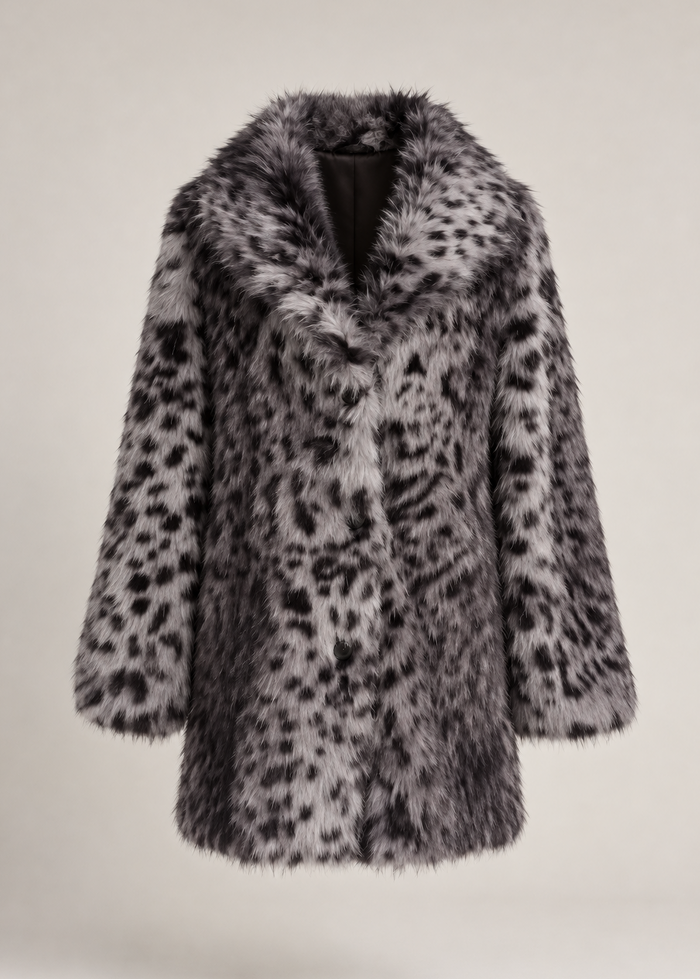 Cappotto in ecopelliccia Leopardato Mehran | M11 Shop