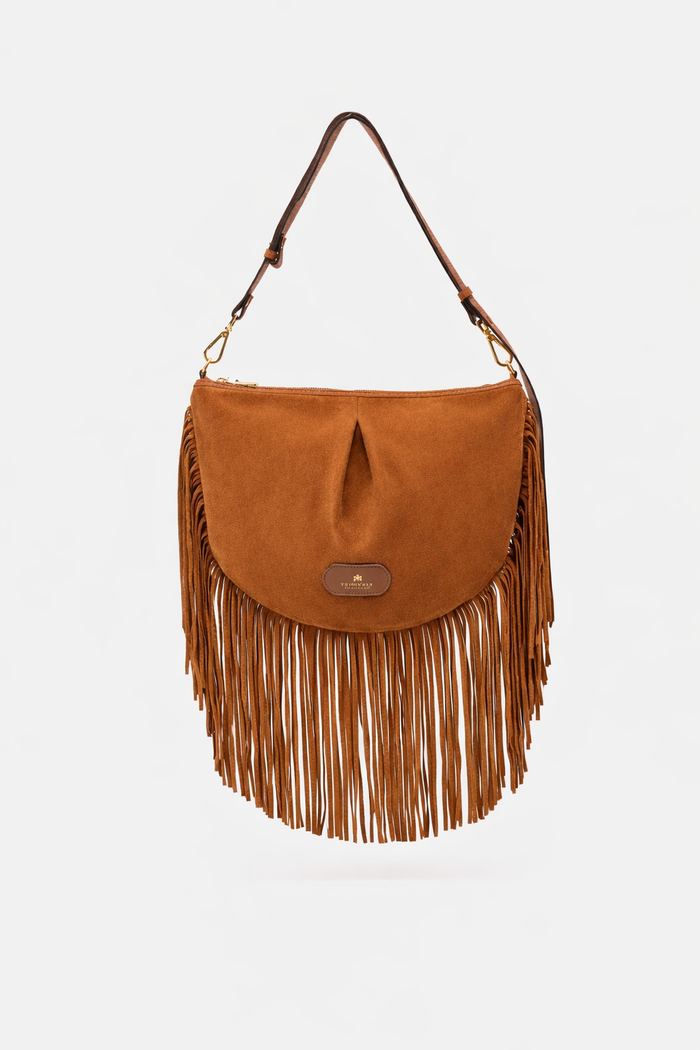 Emma mini folk con frange scamosciata Cuoieria Fiorentina | M11 Shop